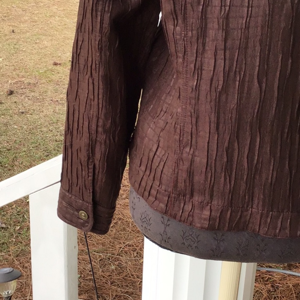 Ruby Rd. Brown Jacket, Button Front, Size 16 - image 4